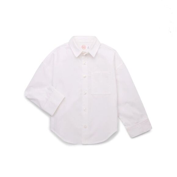 Little Girls Cotton Button-Down Shirts with Long Sleeves 2-Pack Size S/6X - Picture 3 of 8